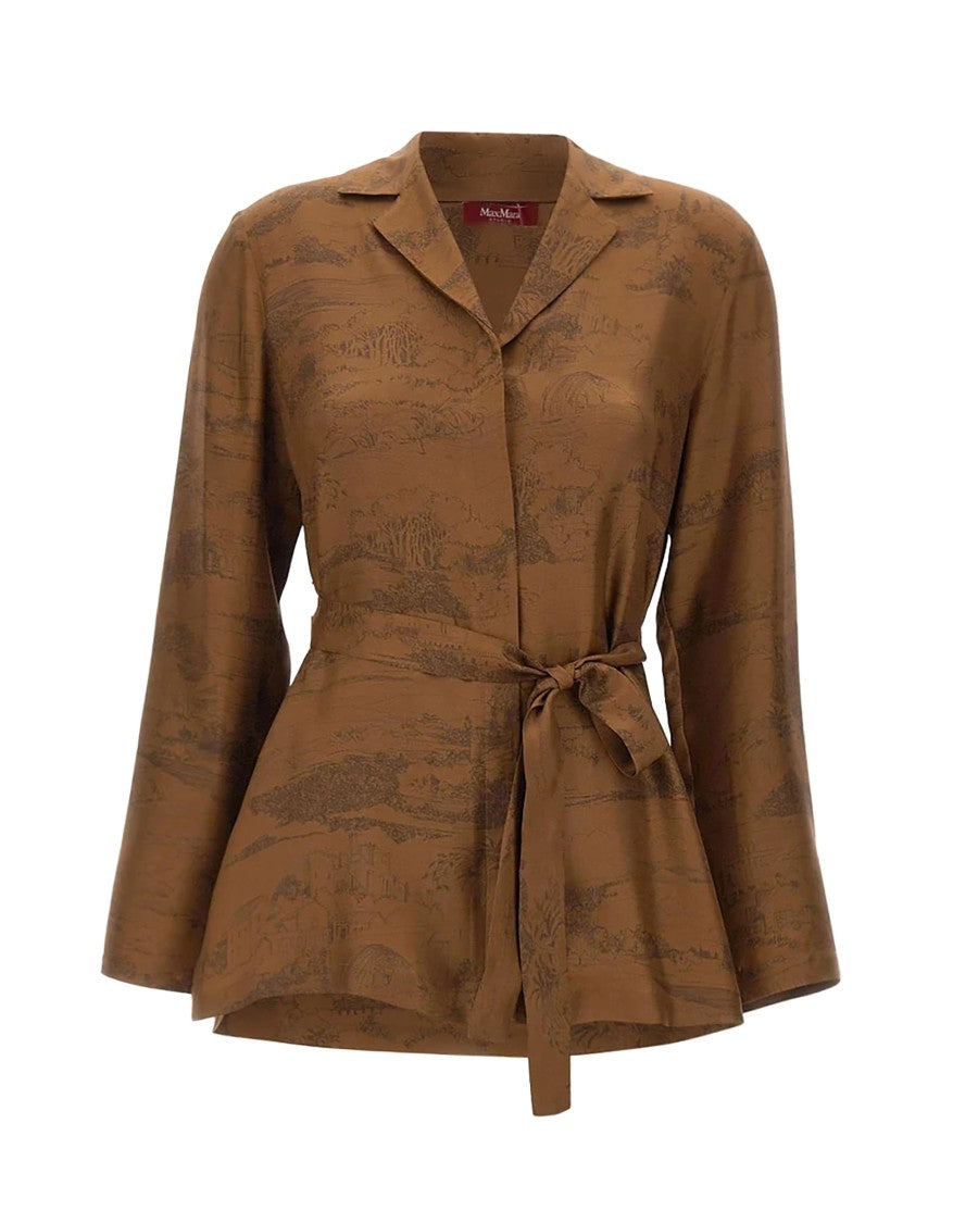 Max Mara Chocolate Silk Jacket