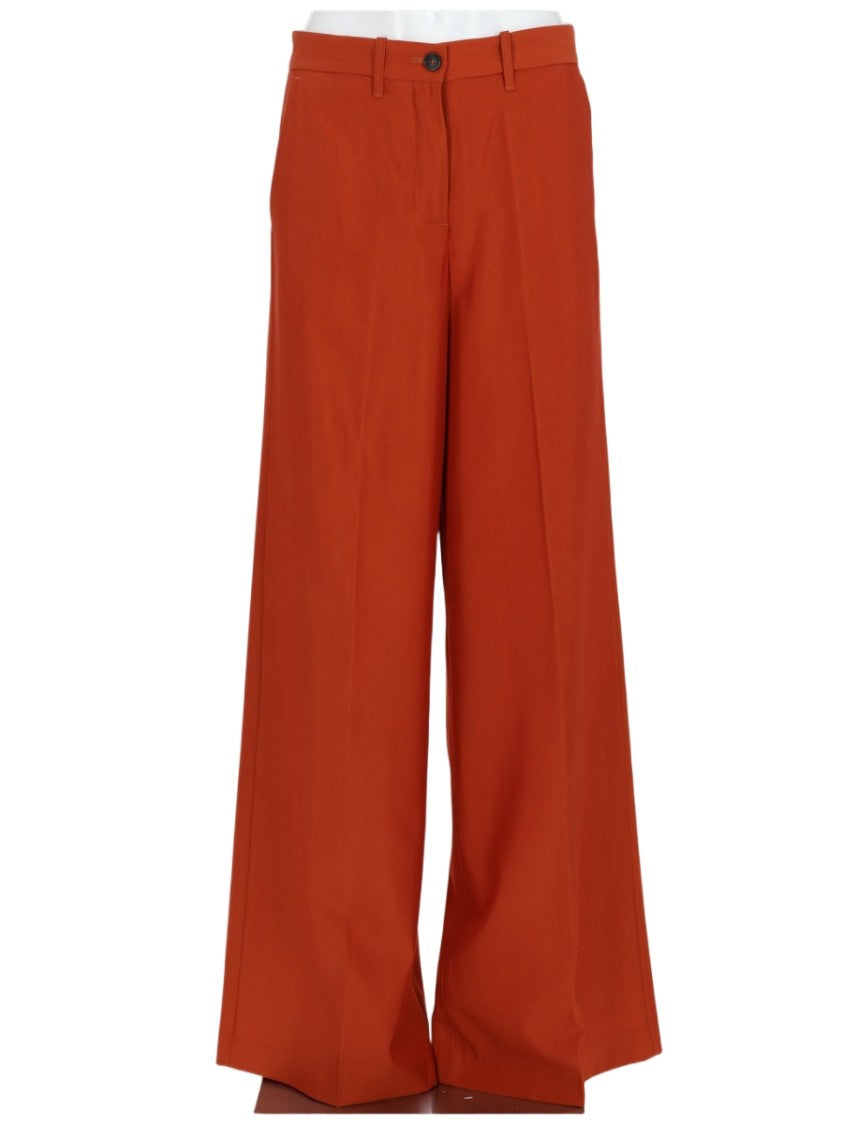 Nine In The Morning Wide-Leg Tailored Trousers With High Waist And Belt Loops