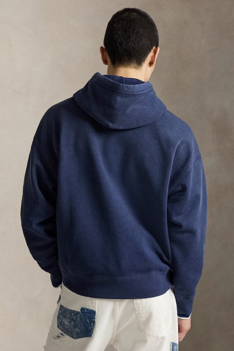 Polo Ralph Lauren Navy Washed Script Pullover Hoodie