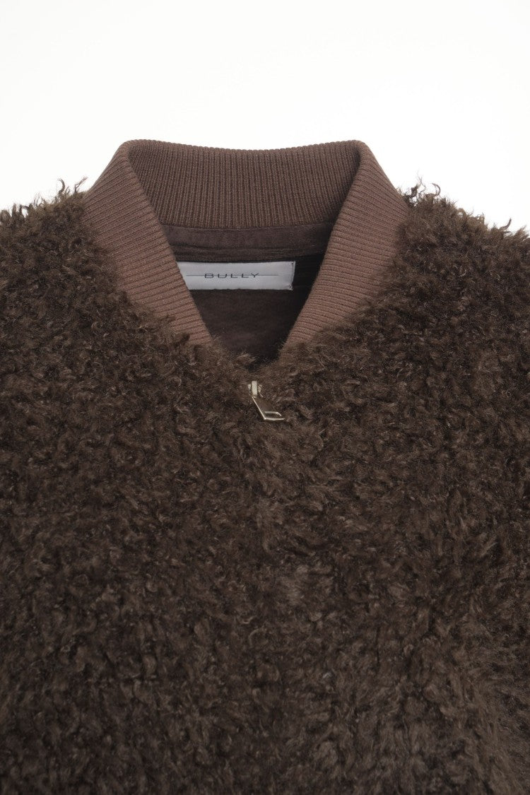 Bully Boxy Bomber Jacket In Soft Faux Fur