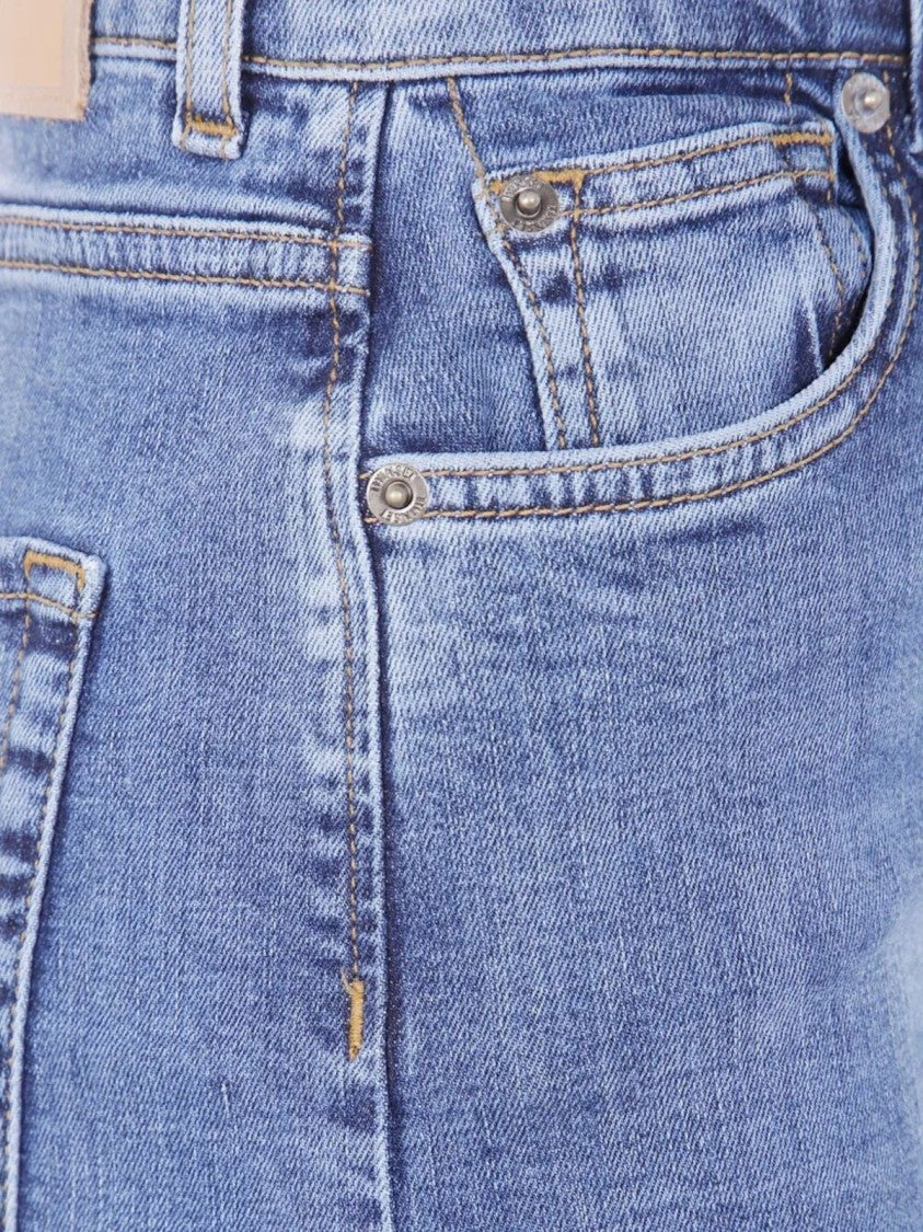 Twin-Set Classic High-Waisted Straight Leg Jeans