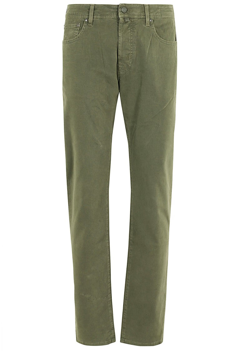 Jacob Cohen Stretch Gabardine Trousers With Elegant Detailing
