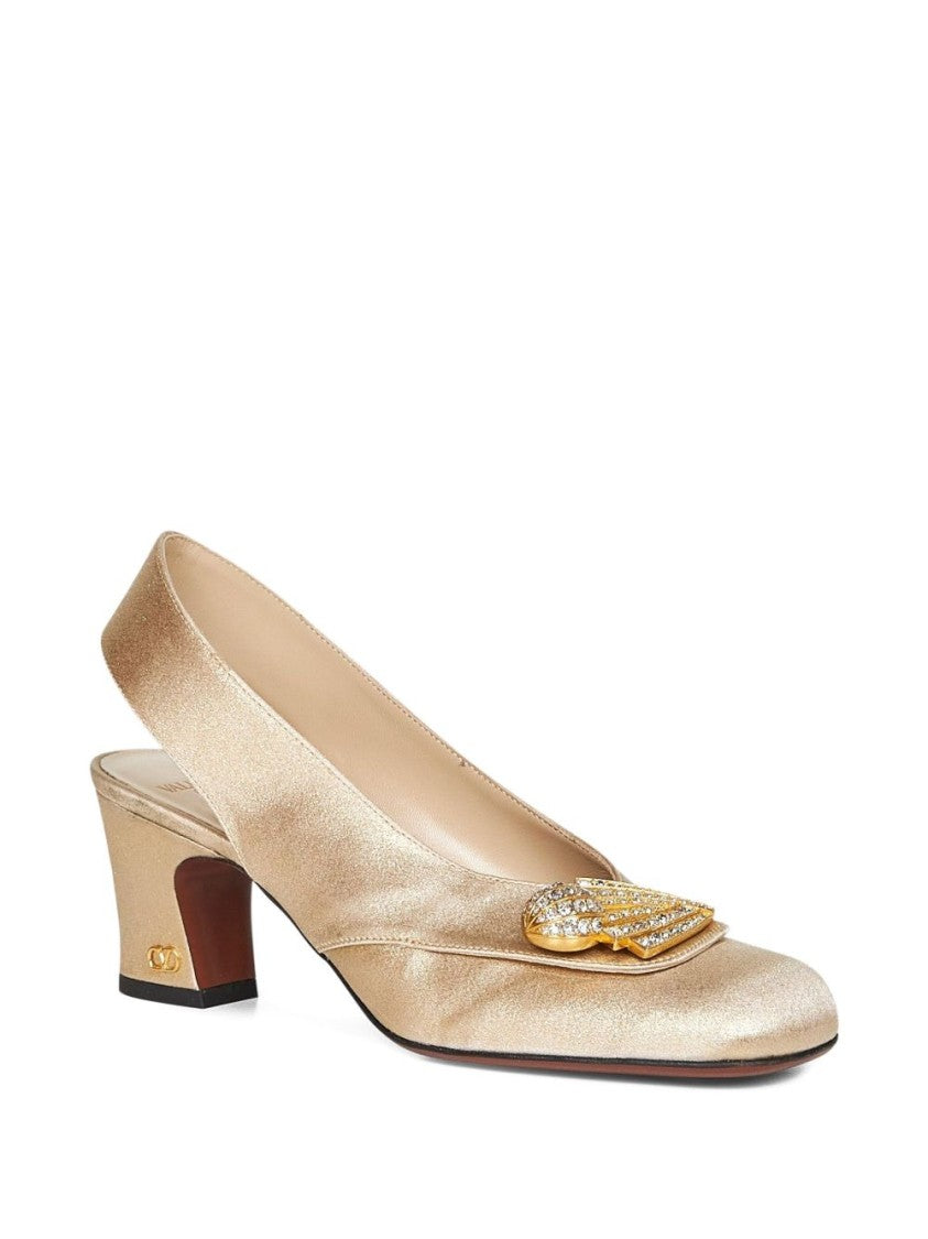 Valentino Garavani Almond Toe Sandals With Slingback Strap