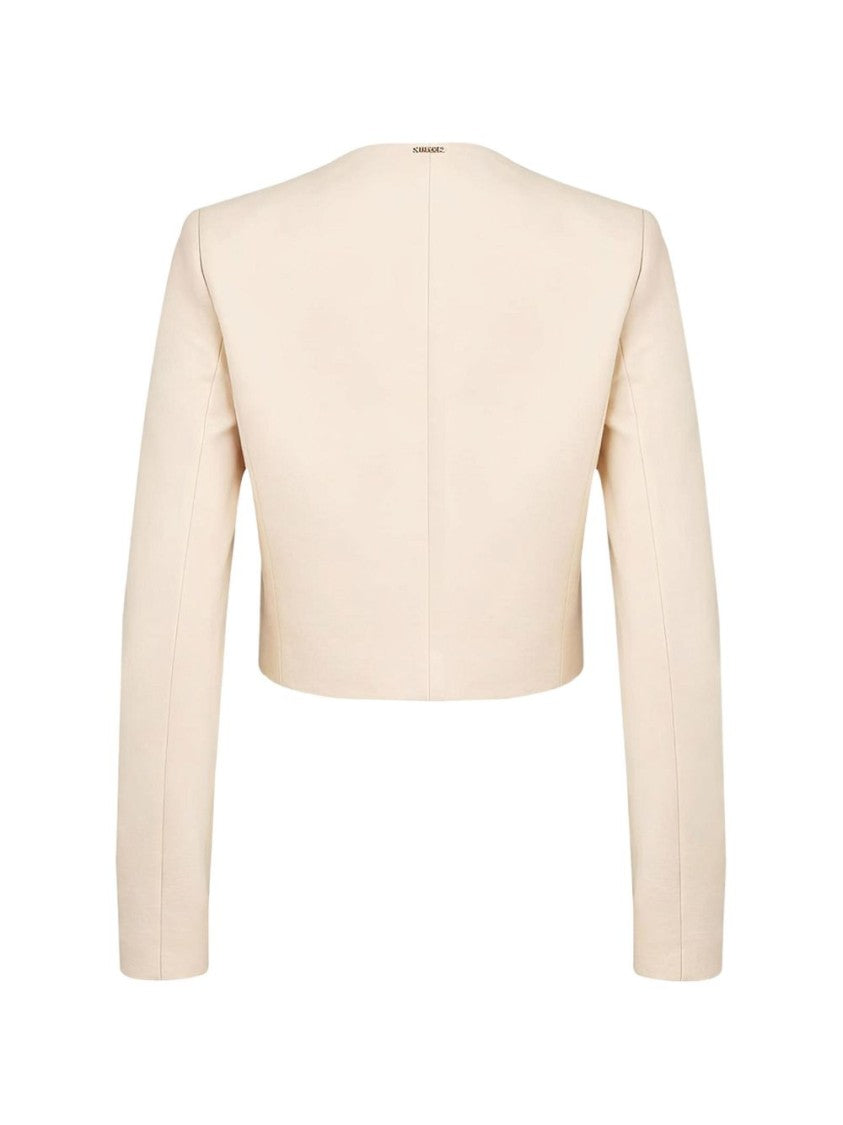 Twin-Set Cropped Jacket With Floral Embroidery