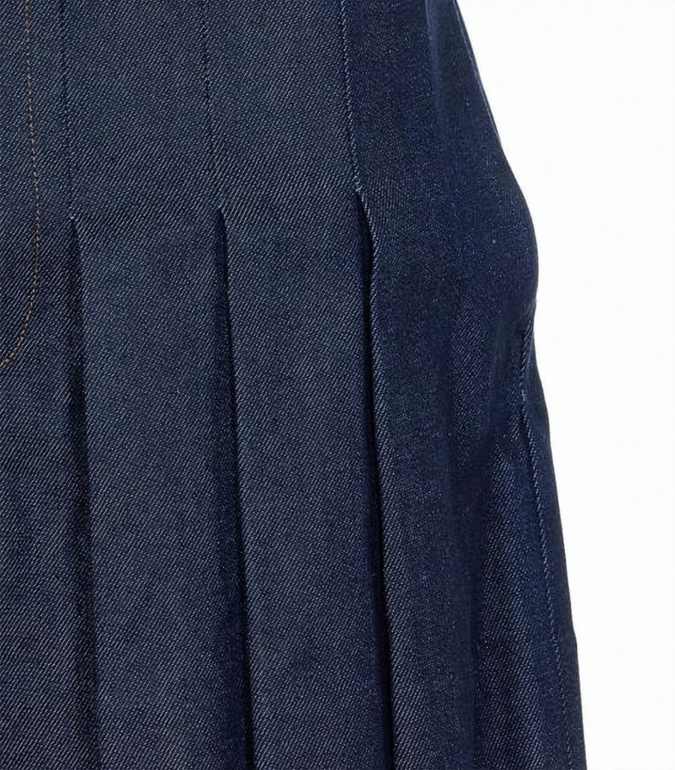 A.P.C. Structured Mini Skirt With Front Pleats