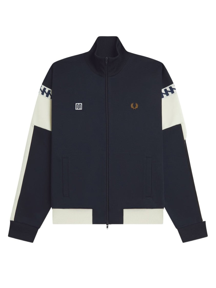 Fred Perry Polyester Cotton High Collar Zip Jacket