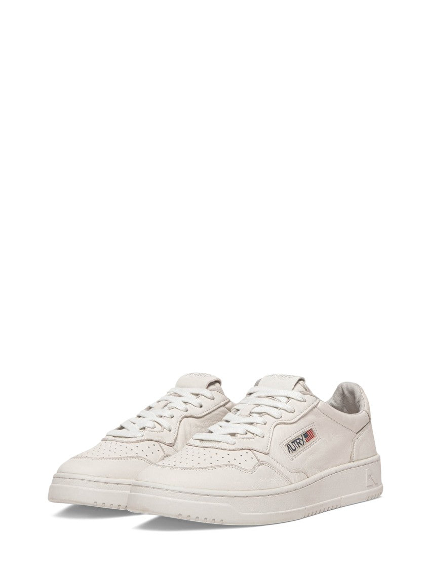 Autry Low-Top Goat Leather Sneakers With Perforated Detailing