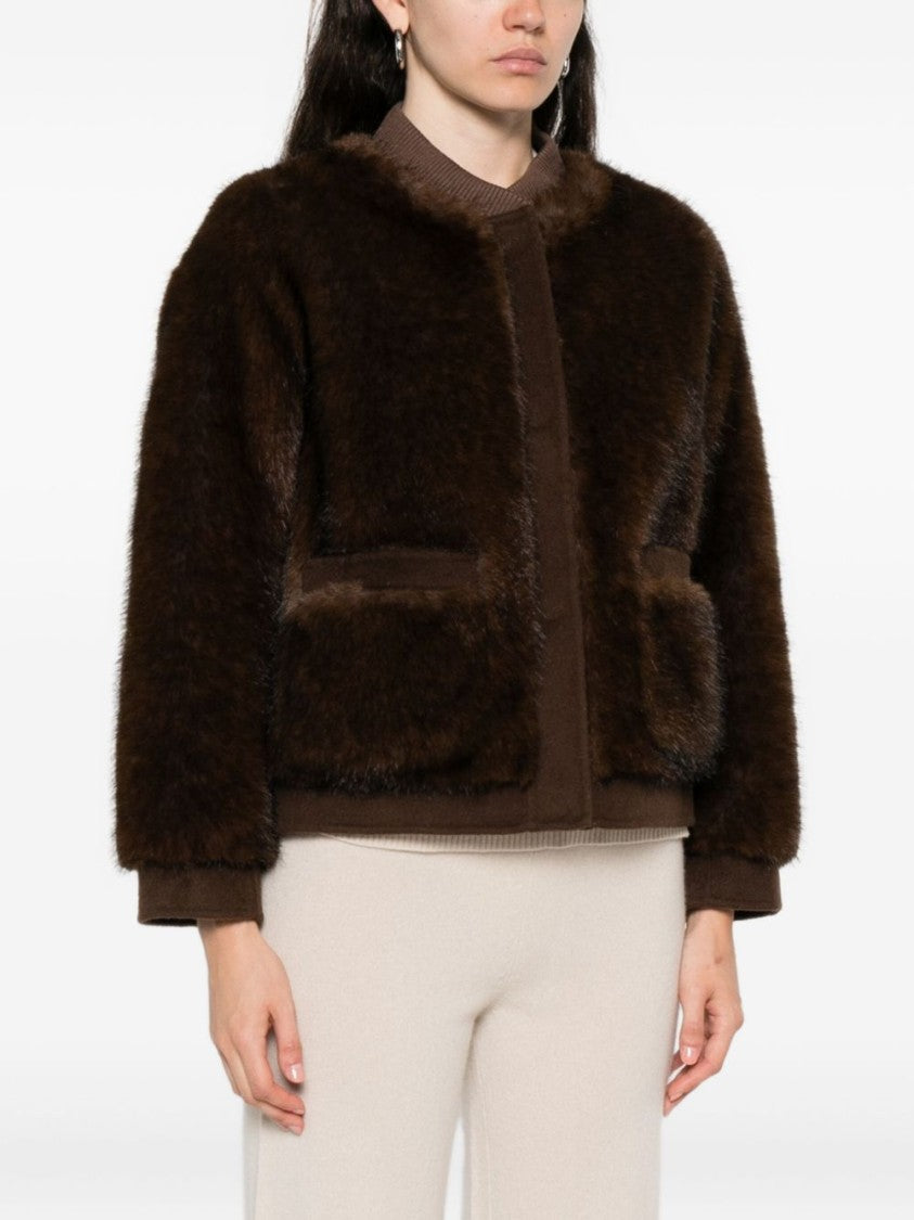 Valentini 1972 Boxy Brown Coat With Plush Texture