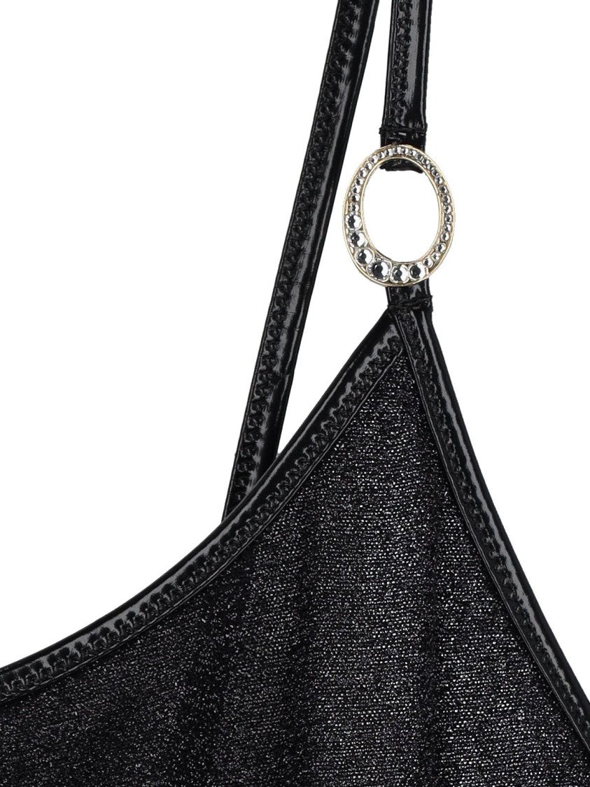 Oséree Lumière Belt' Mini Dress – Black