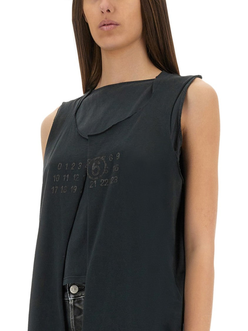 Mm6 By Maison Margiela Black Regular Fit Vest