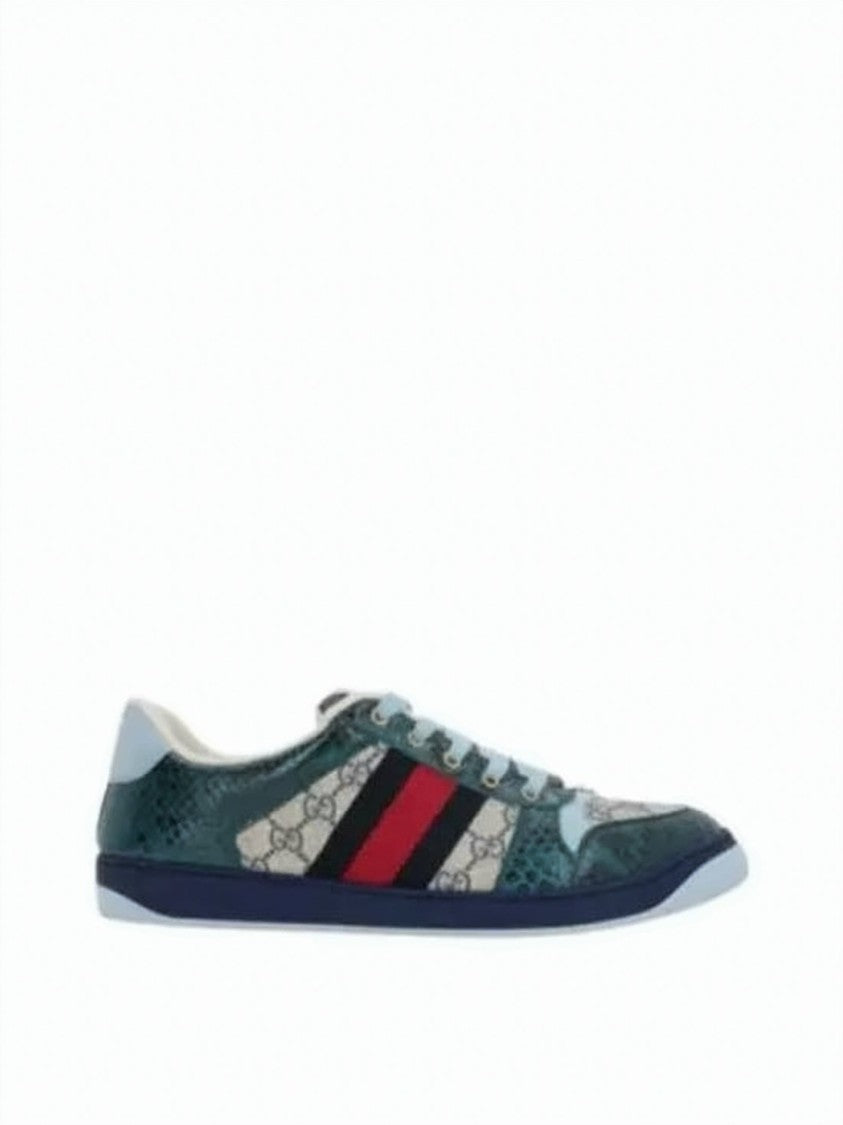 Gucci Low-Profile Patterned Sneakers With Distinctive Stripe Detail