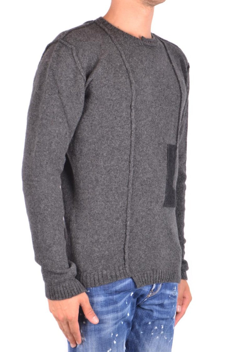 Isabel Benenato Textured Knit Sweater Vertical Seam Details