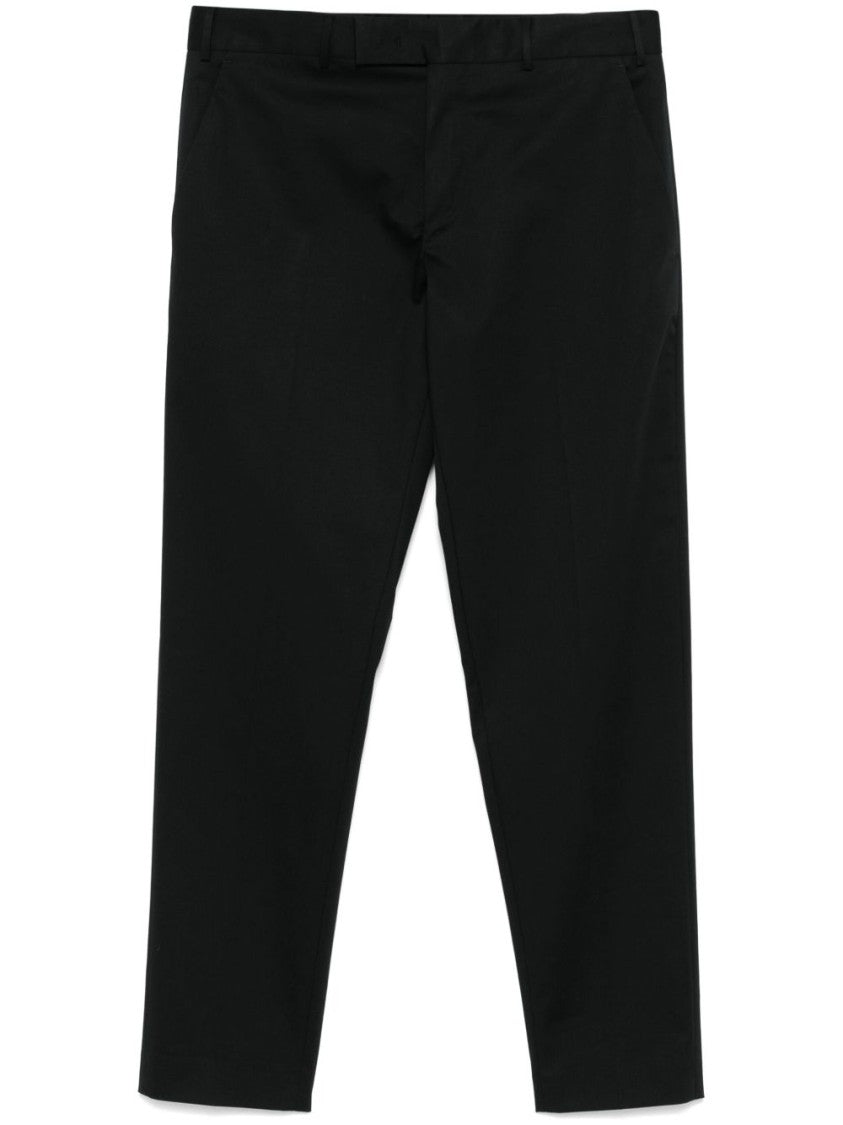 Pt Torino Refined Black Trousers With Hidden Closure