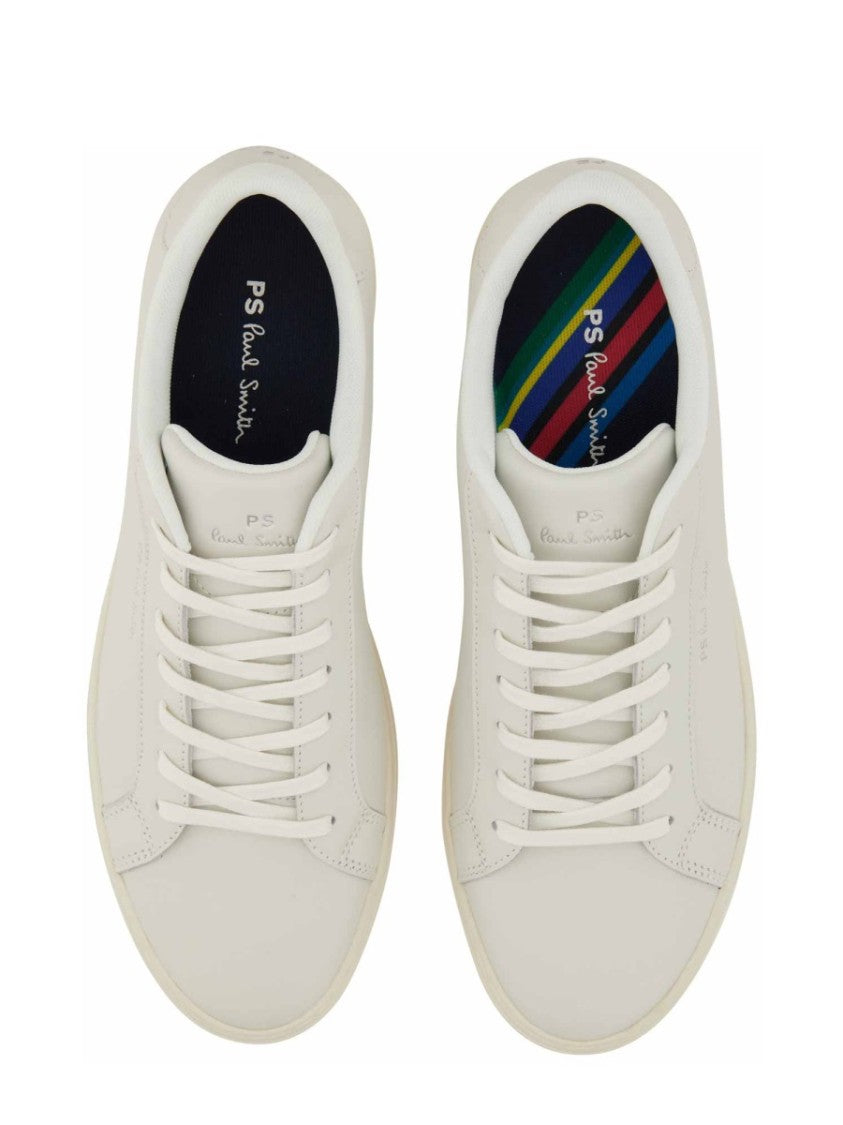 Ps Paul Smith Cow Leather Sneakers With Striped Detail