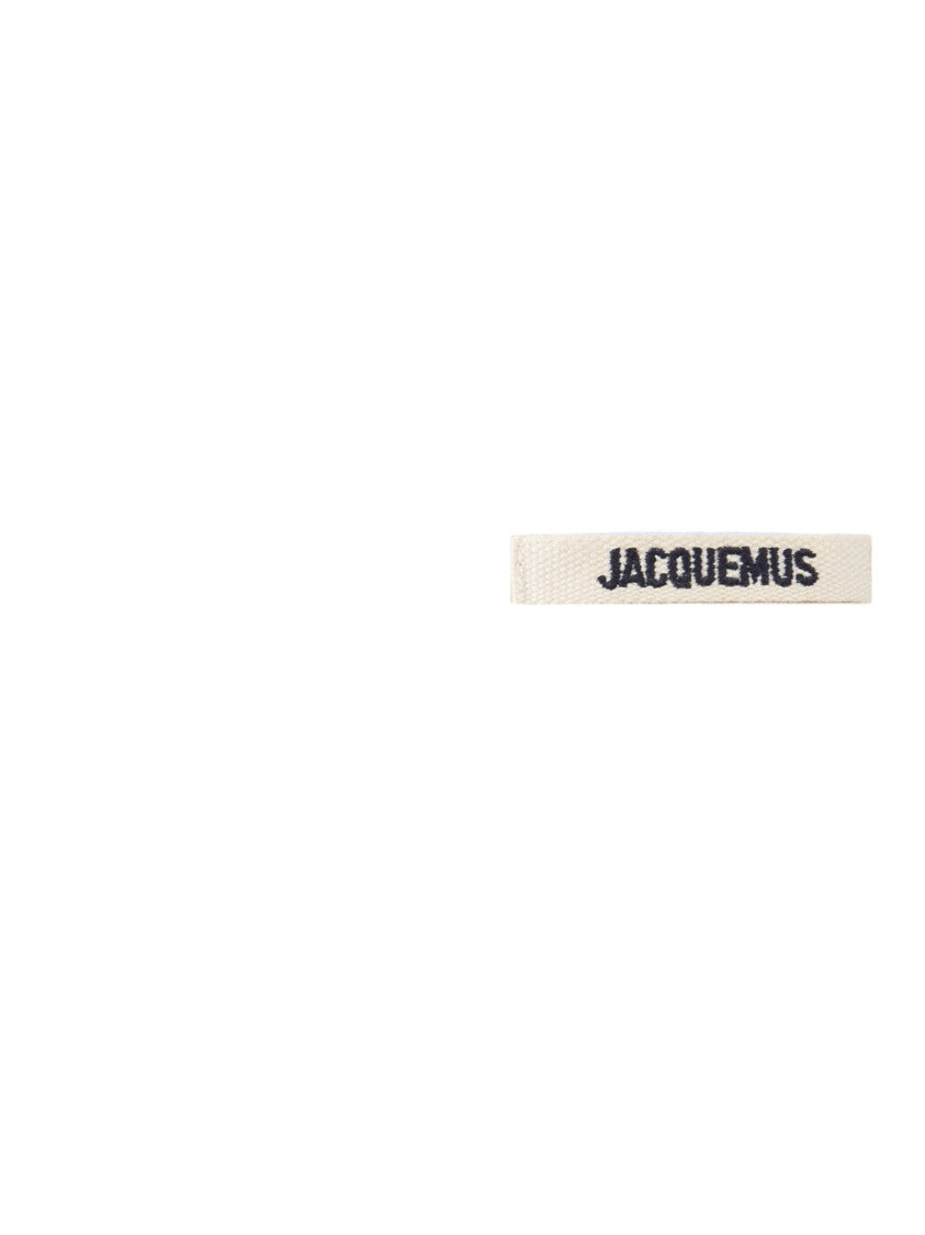 Jacquemus Light Blue Cotton T-Shirt With Ribbed Neckline