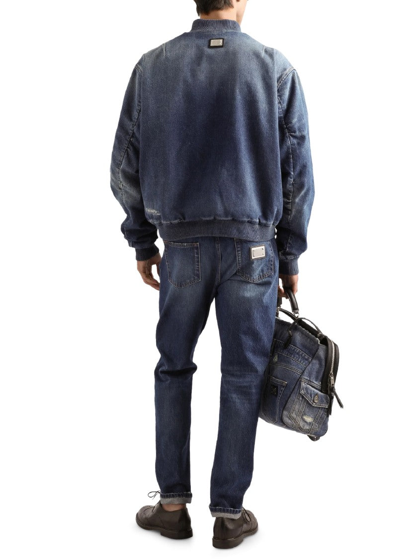 Dolce & Gabbana Denim Trousers With Classic Blue Wash
