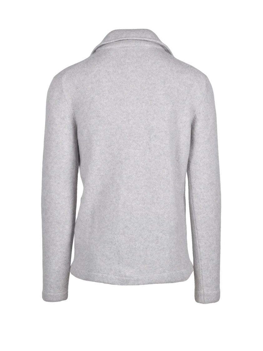 Kangra Light Grey Collar Jacket With Textured Fabric