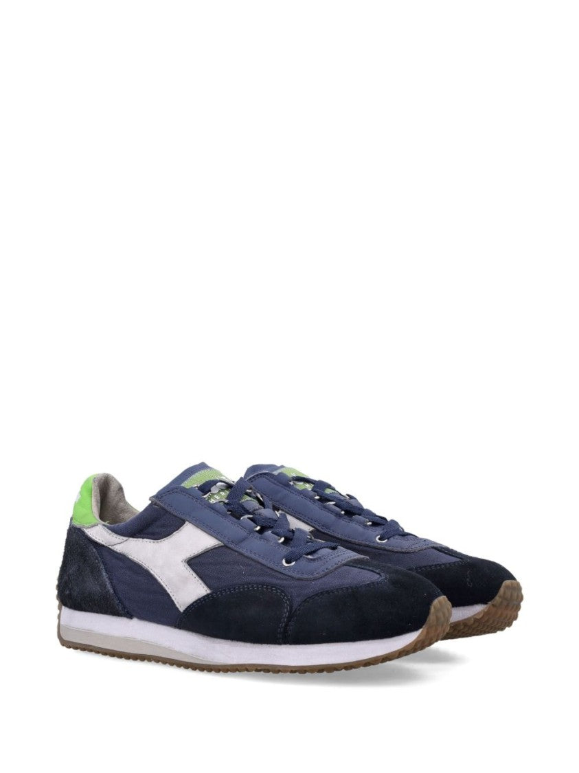 Diadora Sporty Blue Suede And Leather Sneakers