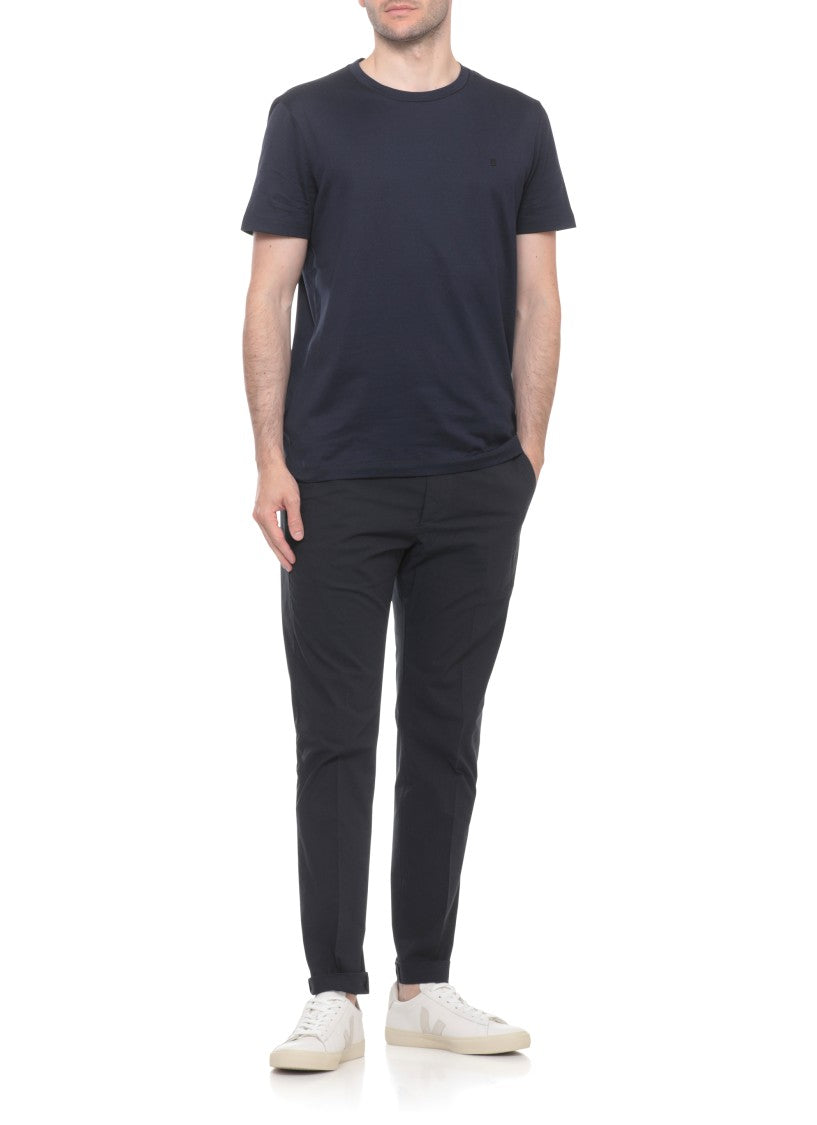 Dondup Blue Gaubert Monogram Cotton Pants