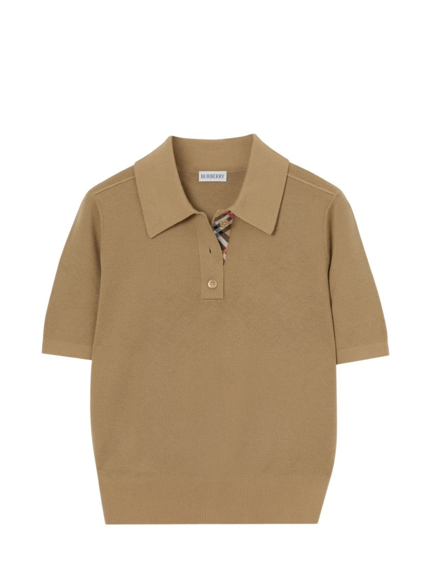 Burberry Beige Wool Maddie Polo Shirt