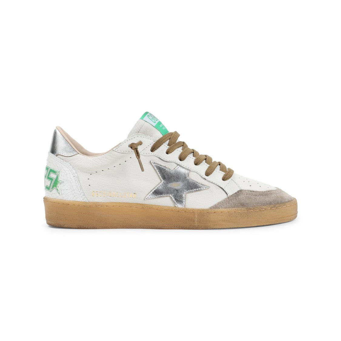 Golden Goose Distressed Leather Low-Top Sneakers With Metallic Accents