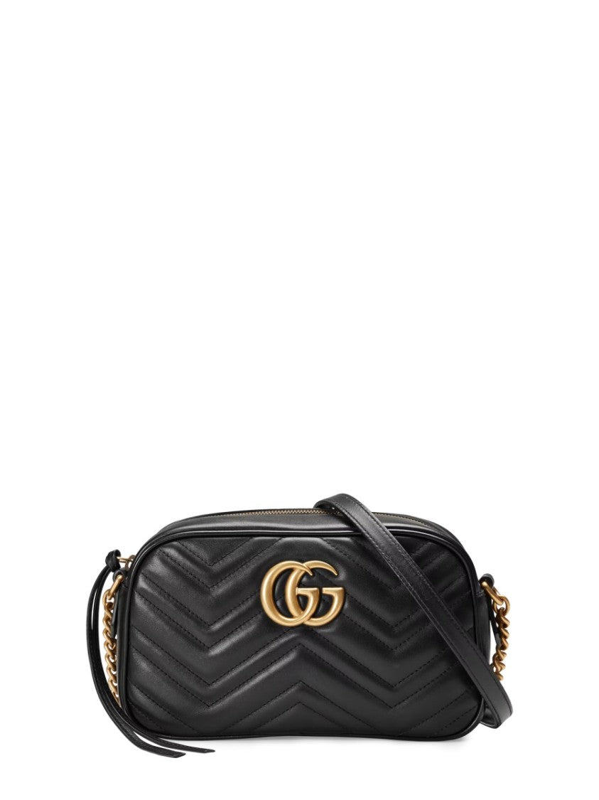 Gucci Small Quilted Calfskin Shoulder Bag With Gold-Tone Accents