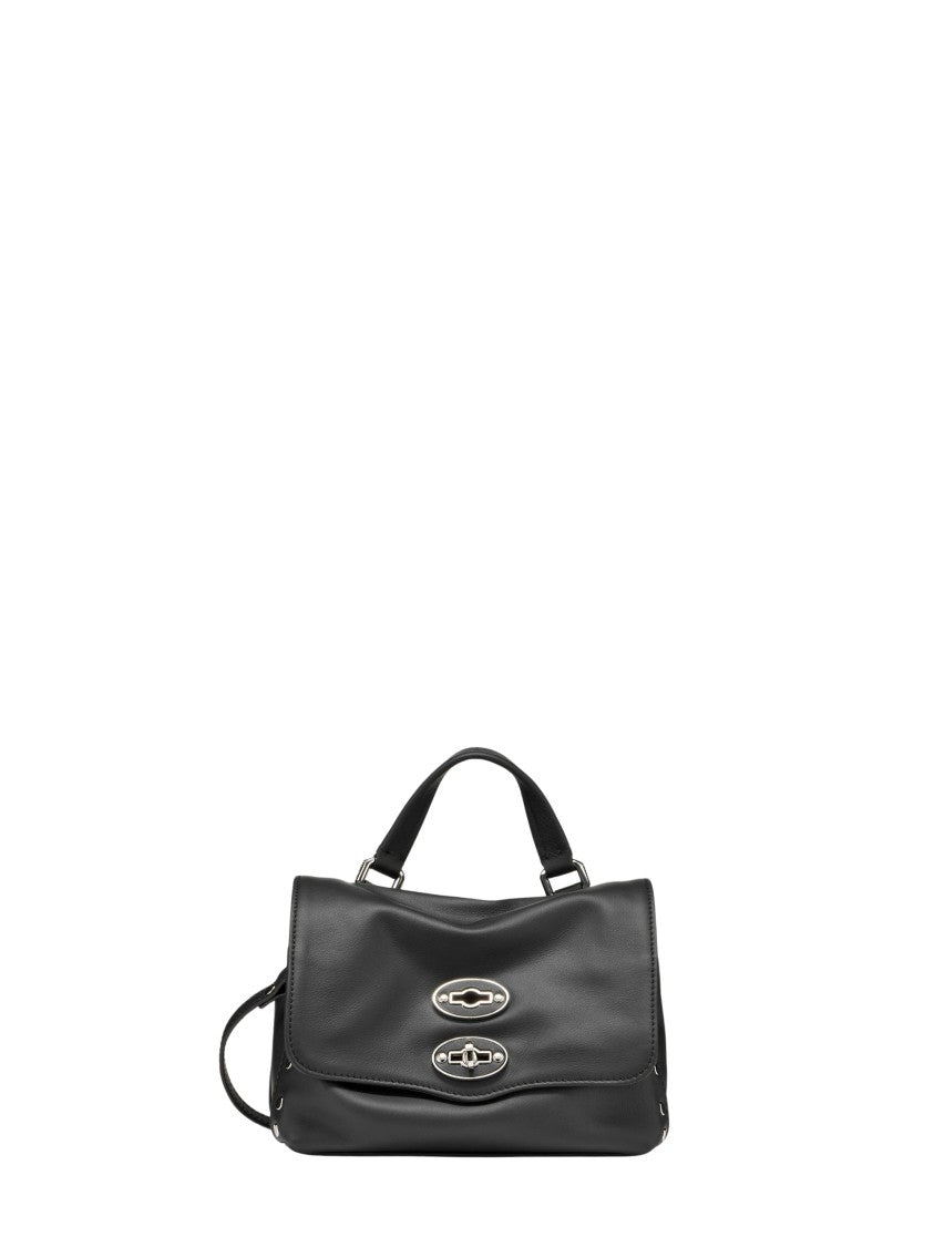 Zanellato Black Silver-Tone Hardware Shoulder Bag