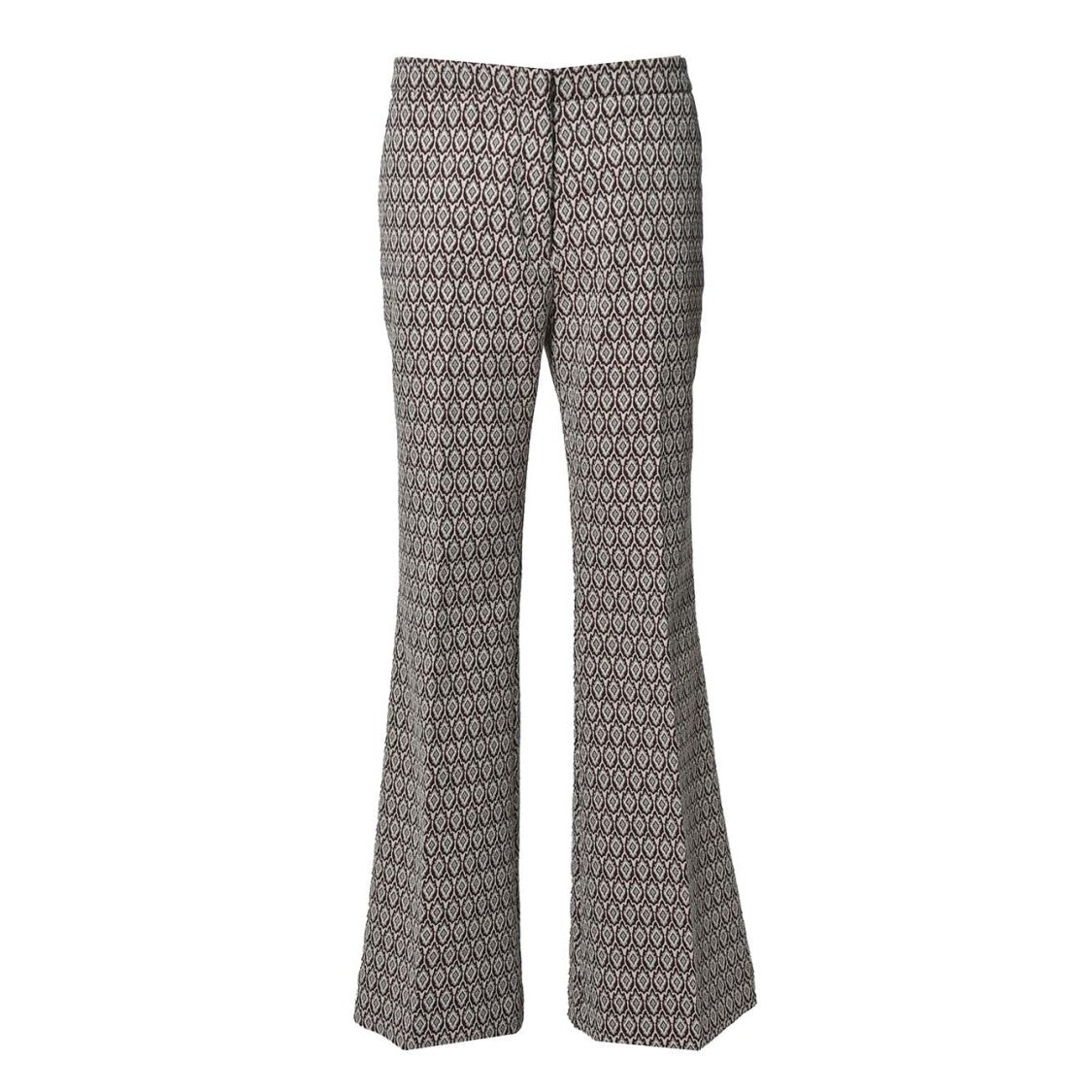 Etro Multicolored Jacquard Cotton Flare Trousers