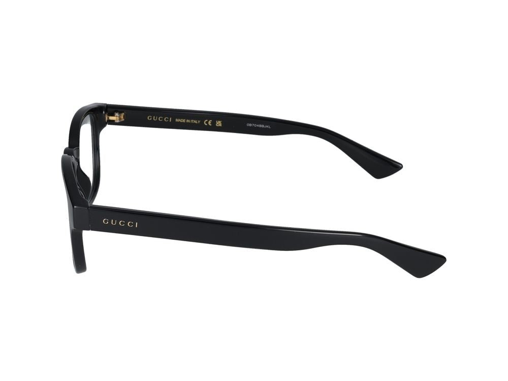 Gucci Black Bold Square Frame Eyeglasses