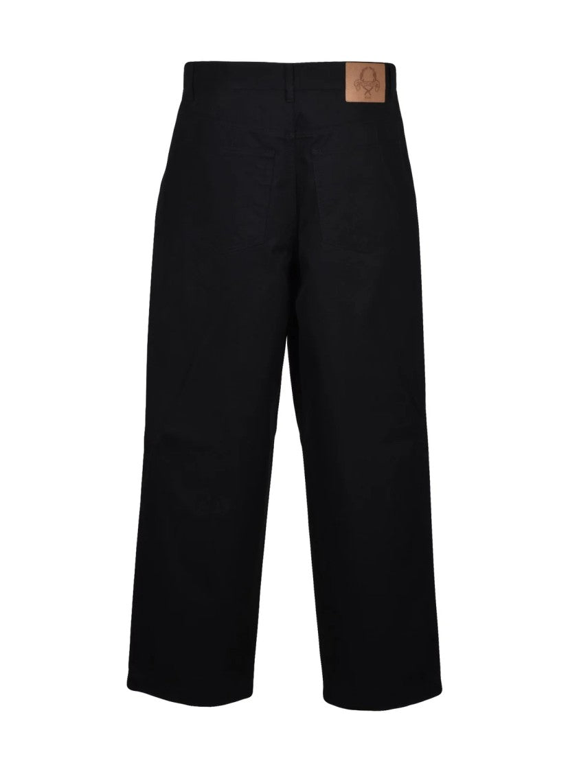 Moschino Couture Cotton/Polyamide Trousers - Black