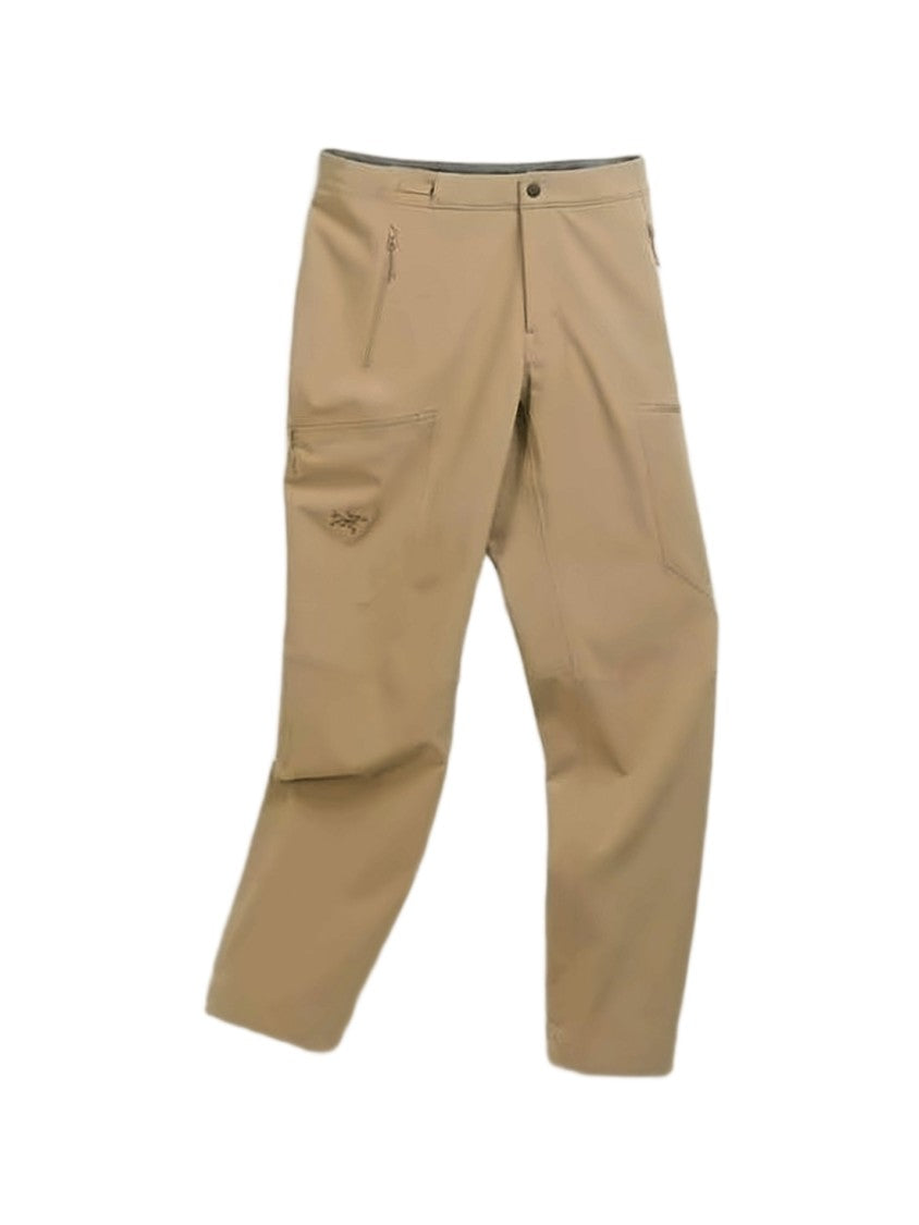 Arc'teryx Tailored Brown Straight Pants With Zippered Pockets And Mid-Rise Waist