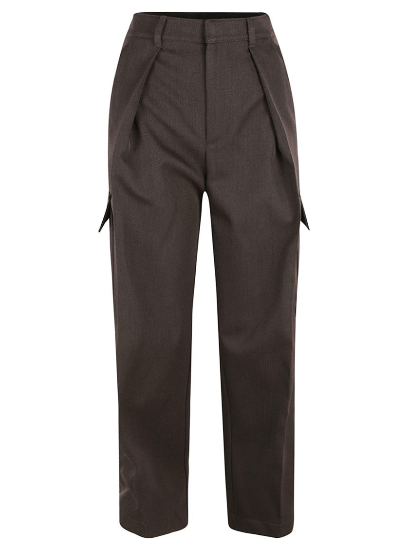 Burberry Tailored High-Waisted Trousers With Cargo Pockets