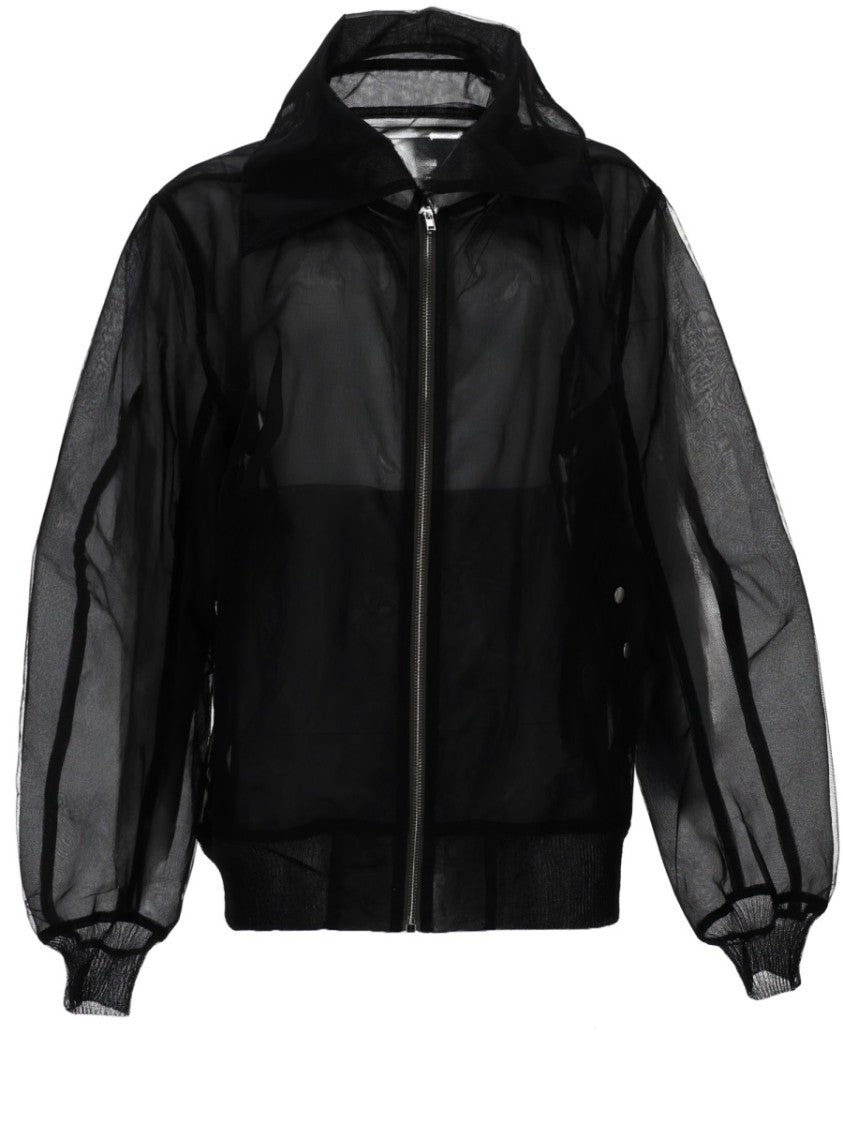 Rick Owens Dracucollar Flight Sheer Translucent Bomber Jacket