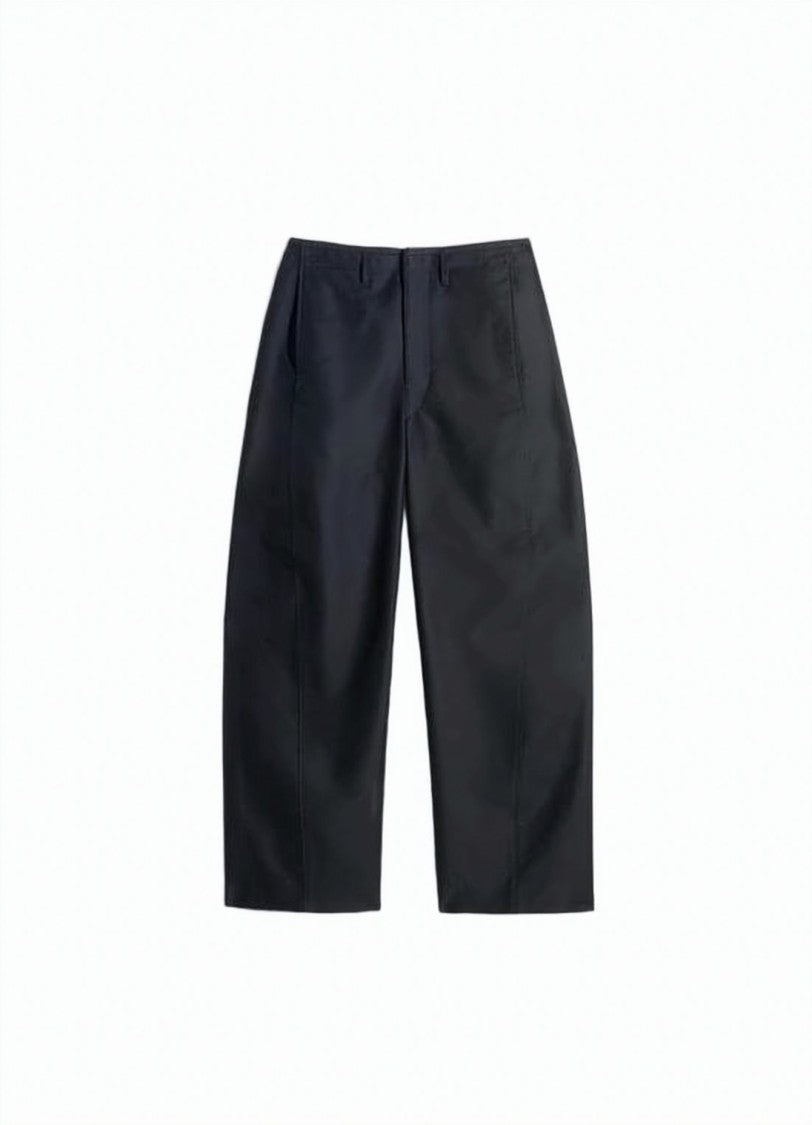 Lemaire Straight Cut Pants With Structured Waistband And Minimalist Design