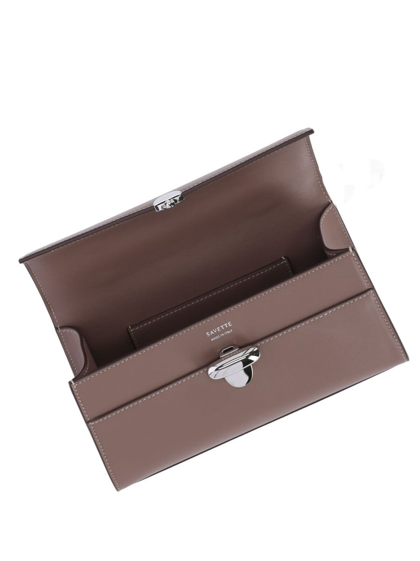 Savette "Symmetry" Clutch Bag Taupe