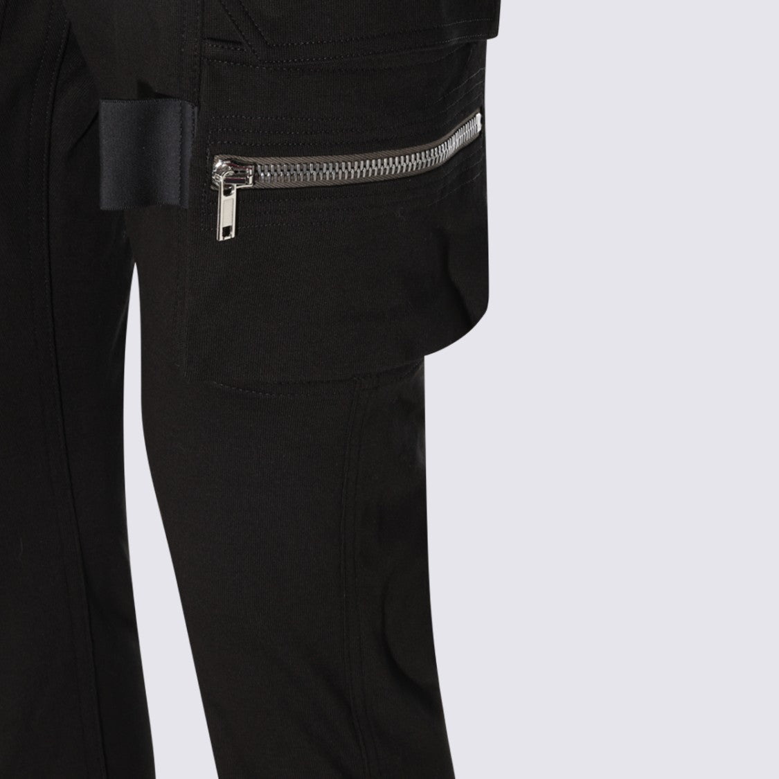 Rick Owens Slim-Fit Utility Trousers With Cargo Pockets And Ribbed Cuffs