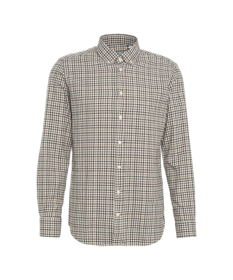 Bastoncino Checkered Shirt With Classic Button-Down Collar And Buttoned Cuffs