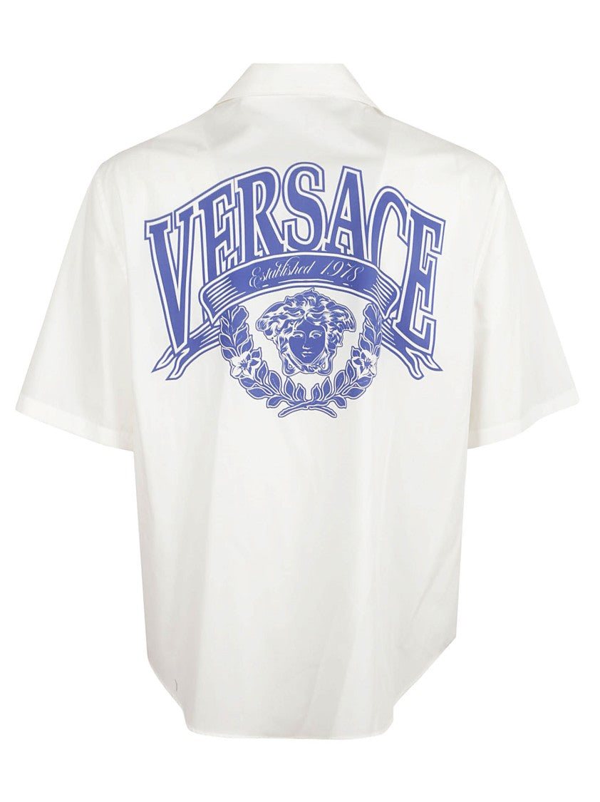 Versace Short Sleeve Cotton Poplin Shirt