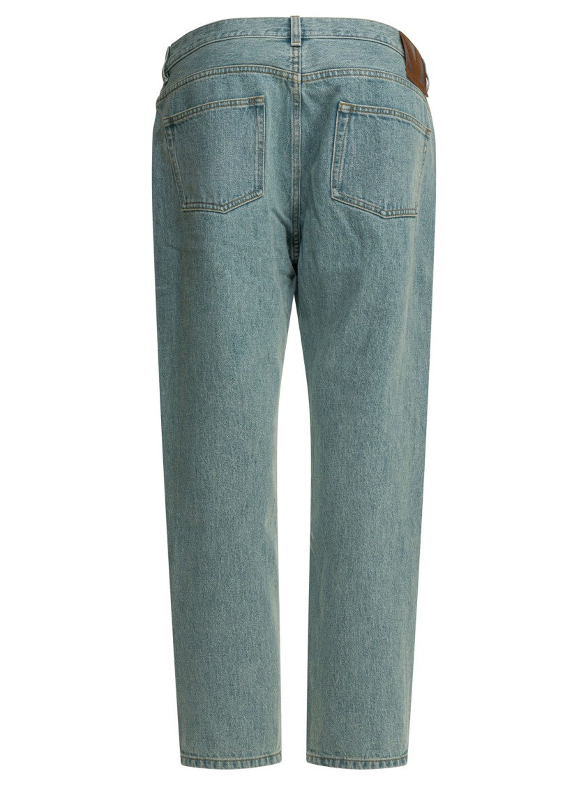 Valentino Straight-Leg Denim Jeans With Mid-Rise Waist And Classic Five-Pocket Design