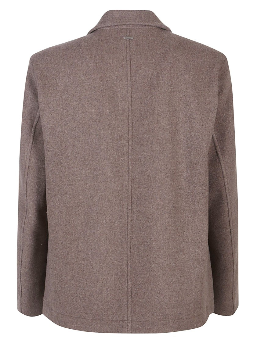 Herno Brown Field Wool Blend Jacket