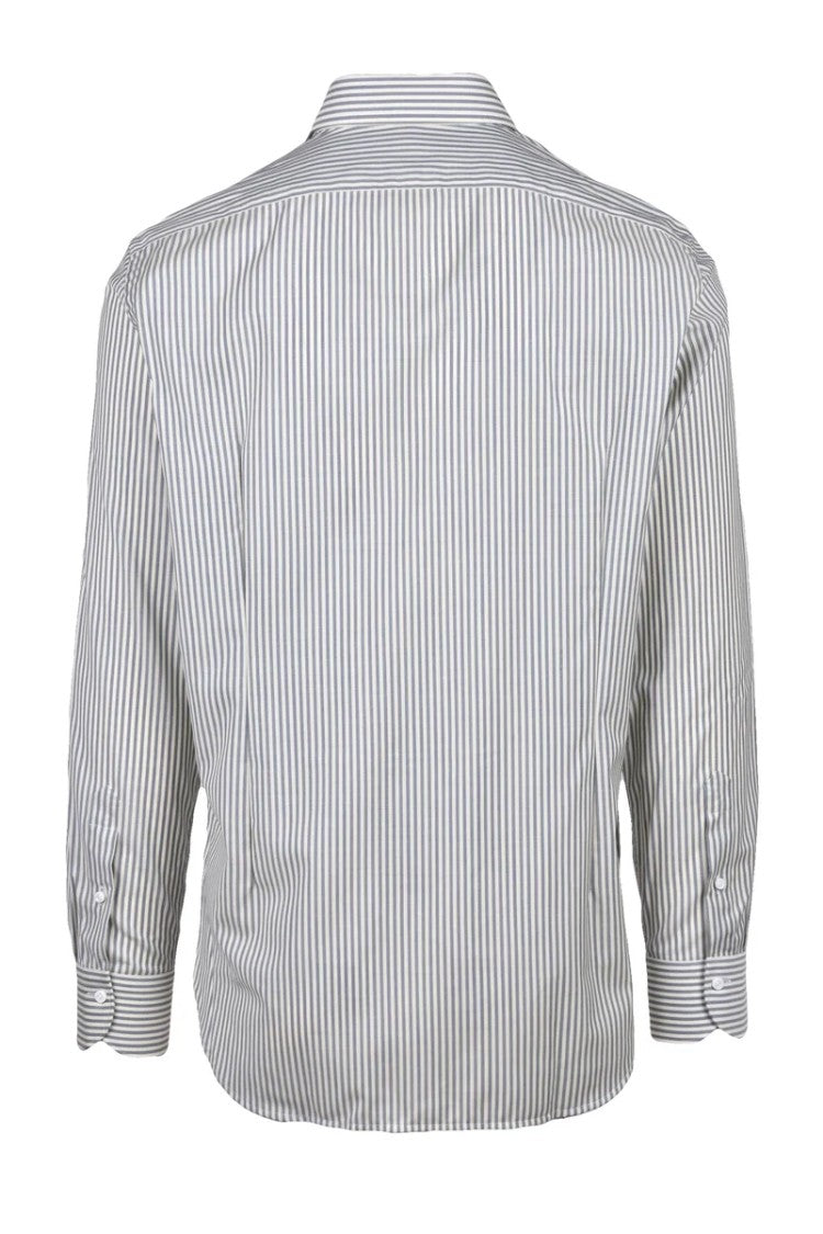 Carrel Wool Shirt - White/Grey