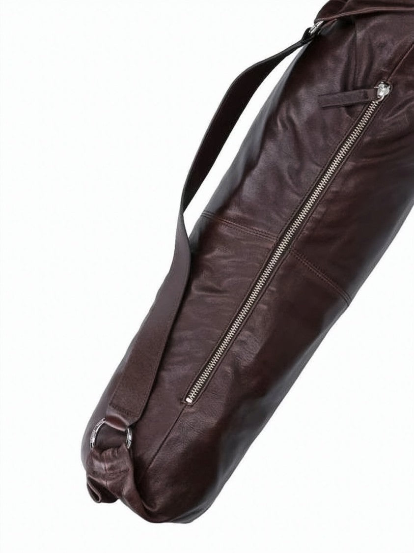 Paloma Wool Elongated Leather Hobo Shoulder Bag With Zipper Detail
