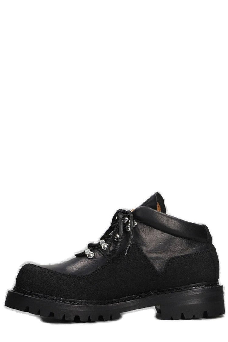 Our Legacy Rugged Black Cowhide Leather Boots With Vibram Outsole