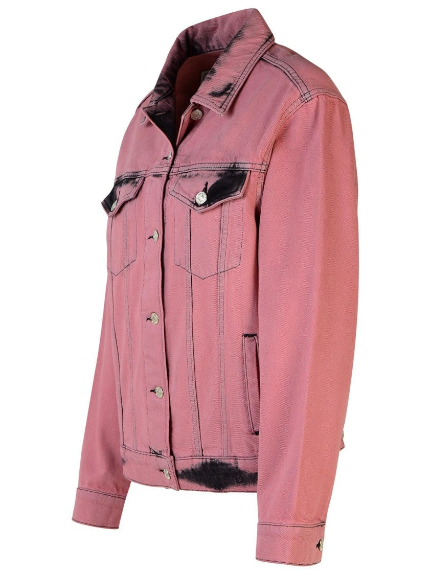 Moschino Jeans Pink Cotton Jeans Jacket