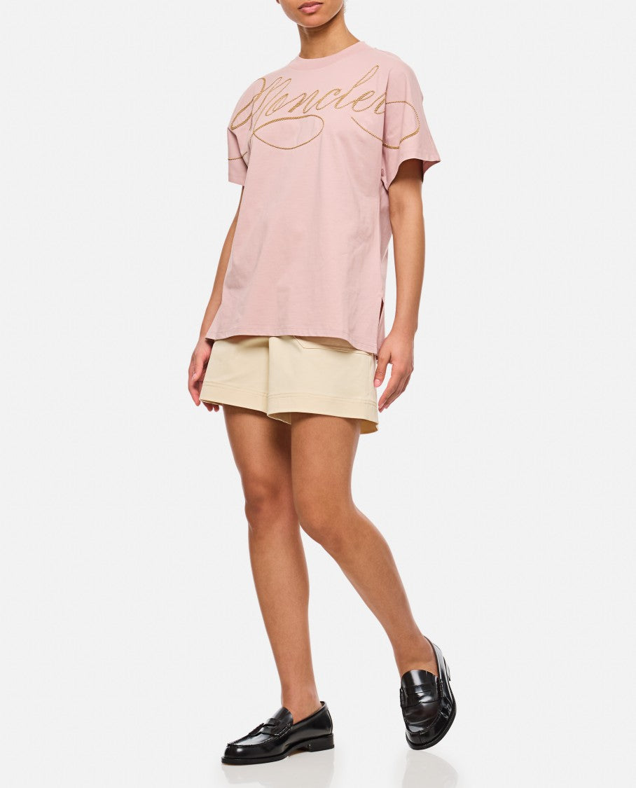 Moncler Crew-Neck T-Shirt With Iconic Logo Design