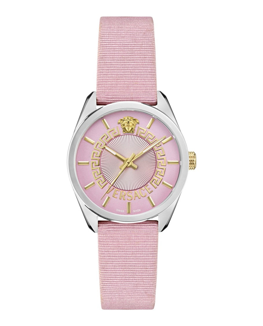 Versace New V-Circle Grosgrain Watch