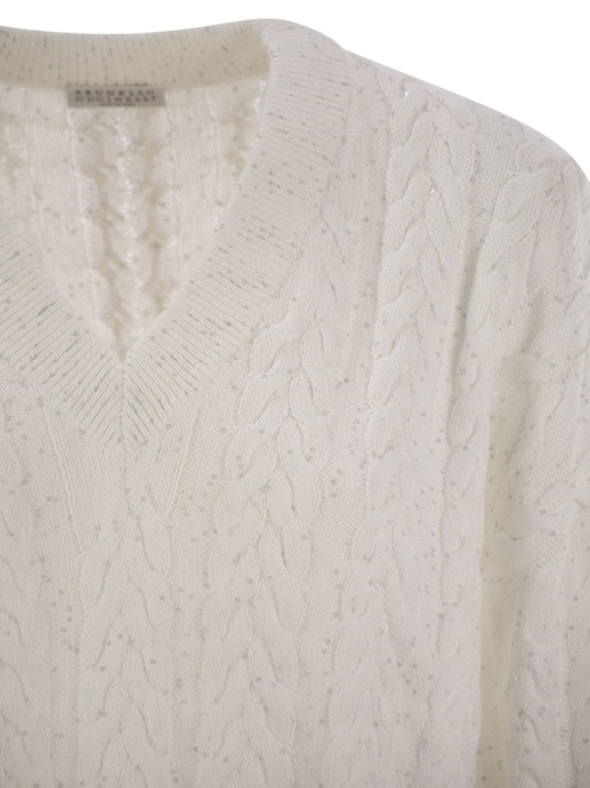 Brunello Cucinelli Dazzling Double Cable Cotton Jersey