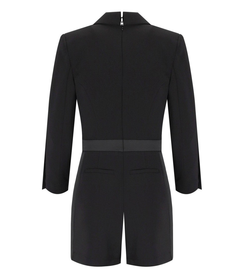 Elisabetta Franchi Black Double-Breasted Jumpsuit