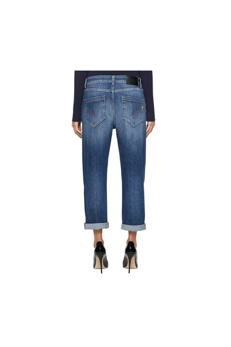 Dondup Blue Cotton-Blend Stretch Jeans
