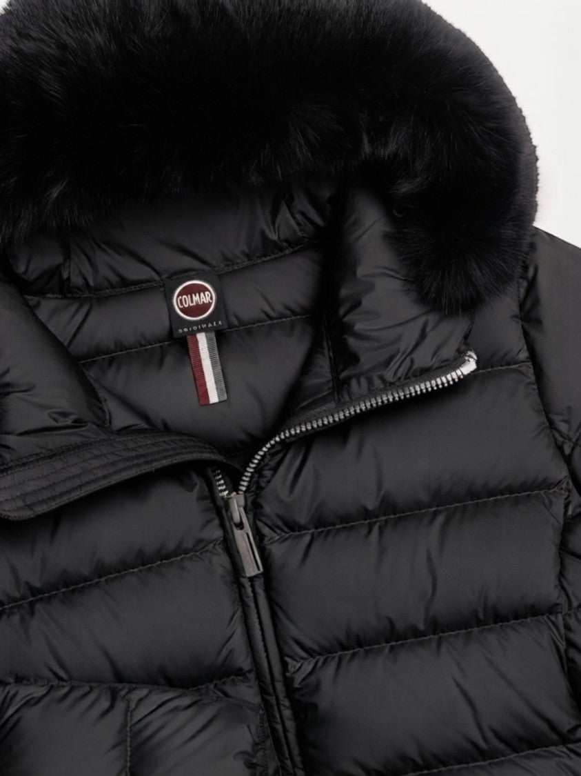 Colmar Nero V.Duv.D +P Quilted Lightweight Fur Down Jacket